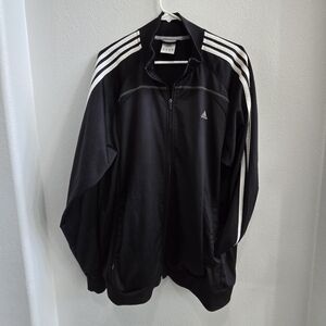 Adidas black climalite soccer warm up jacket size XL